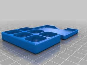 caixa de slide sobre tampa redonda compartimentos brinquedo jogo os acessórios personalizado 3d print model - Mito3D
