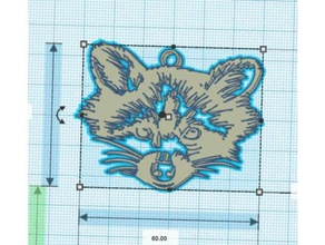 raccoon raton laveur takı kolye pendentif racoon 3d print model - Mito3D