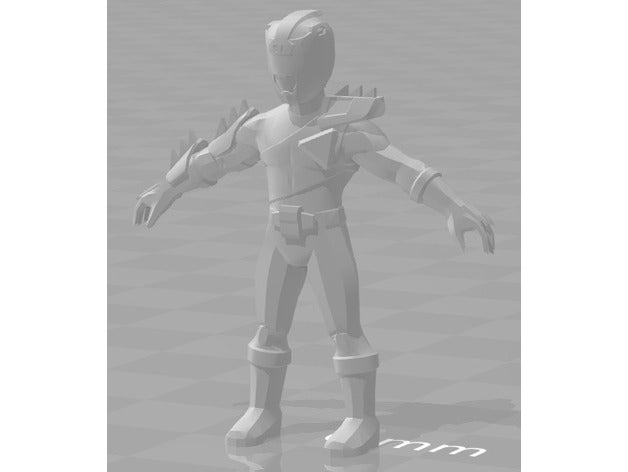 dino force black ranger heykeller şekil heykelcik power rangers oyuncak 3D print model - Mito3D