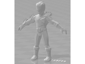 dino force black ranger heykeller şekil heykelcik power rangers oyuncak 3d print model - Mito3D