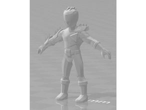 dino force blue ranger sculture figura figurina power rangers giocattolo 3d print model - Mito3D