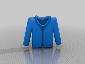 eine saubere weste clean shirt capitan cut models 3d print model - Mito3D