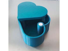 heart shaped box magnetic latch organization storage 3d print model - Mito3D