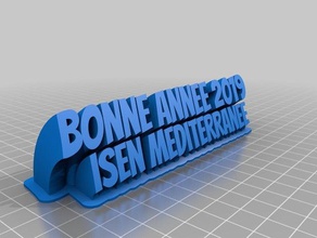 bonne annee isen office customized 3d print model - Mito3D