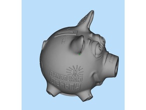 piggy bank 2 - Spielzeug Spiel Zubehör 3d print model - Mito3D