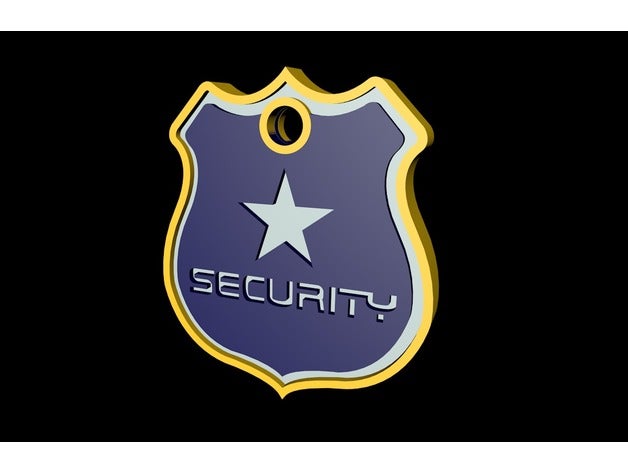 private security keychain keychains guard 3D print model - Mito3D