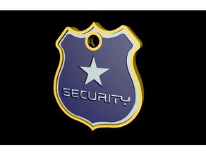 private security keychain keychains guard 3d print model - Mito3D