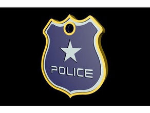 police keychain keychains policia 3d print model - Mito3D