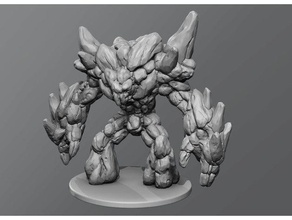 earth elemental 3d printing dd dungeons dragons enemy monster 3d print model - Mito3D