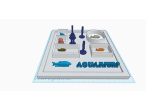 aquarium jeu de disposition megaquarium d'ordinateur jouet accessoires 3d print model - Mito3D