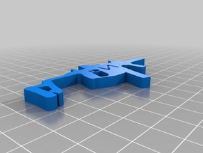 Eindringling Vektor-Schlüsselanhänger 2d Kunst 3d print model - Mito3D