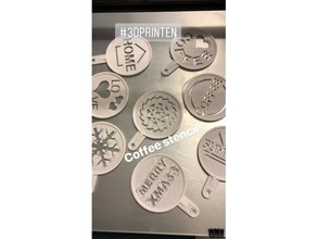 coffee stencils household byctrldesign christmas kerst koffie koffiestencil marry xmas 3d print model - Mito3D