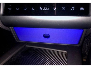 tesla model rhd, consolle centrale con cassetto automotive 3d print model - Mito3D