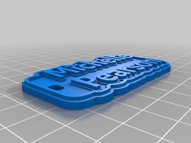 michelle keychain keychains customized 3D print model - Mito3D