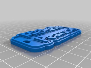 michelle portachiavi i personalizzato 3d print model - Mito3D