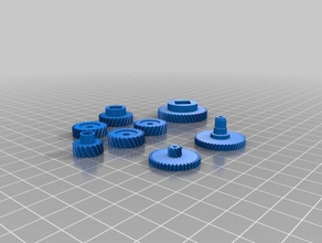 silent roomba helical gear sets replacement parts gearbox upgrades 3d print model - Mito3D