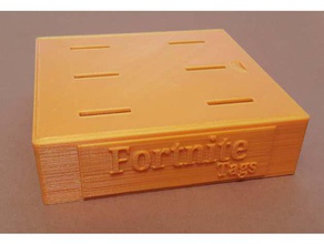 fortnite de la etiqueta del metal caja almacenamiento organización batalla real etiquetas 3d print model - Mito3D