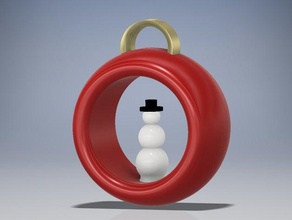 snowman boi ornament decor 3d print model - Mito3D