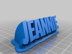 jeannie sweep office personalizzato 3d print model - Mito3D