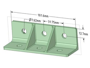 plastica rinforzata con staffa il fai da te di montaggio 3d print model - Mito3D