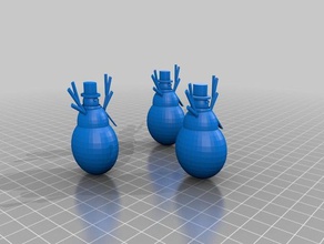 bonecos de neve estou a fazer presentes minha família 3d impressão 3d print model - Mito3D