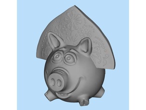 cerdo kokoshnik de juguete juego accesorios 3d print model - Mito3D