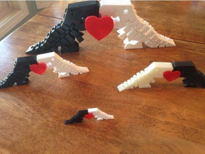 flexi rex aşk takı 3d print model - Mito3D