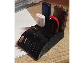 flash media organizer organization micro sd card holder usb stick 3d print model - Mito3D
