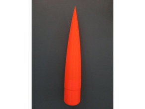 bt-60 5-to-1 ogive nosecone 3d printing estes rocket rockets high power rocketry mid-power model 3d print model - Mito3D