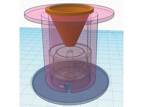 filament funnel 3d printer accessories enclosure guide ikeahack ikea hack lack pass-through 3d print model - Mito3D