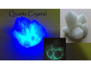 quartz crystal models cluster decor decoration gem gemstone glow dark glowing toys 3d print model - Mito3D