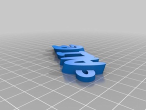 alice-Taste Schlüsselanhänger angepasst 3d print model - Mito3D