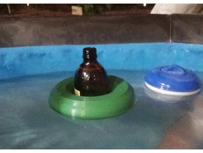 flutuante cupbottle titular 3d impressão cupholder o suporte de copo bebida bebidas montanha russa da piscina recepticle 3d print model - Mito3D
