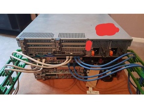 lack rack separator computer cable holder management ikea lackrack server shelves 3d print model - Mito3D