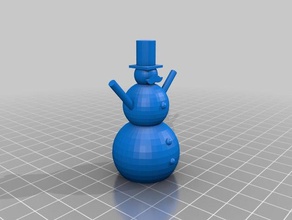 snowman mustache decor 3d printing fun king funking3d xander 3d print model - Mito3D