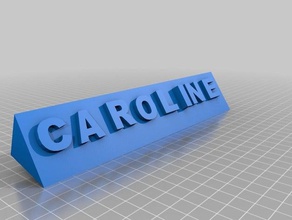 caroline nametag signs logos 3d codenames 3d print model - Mito3D