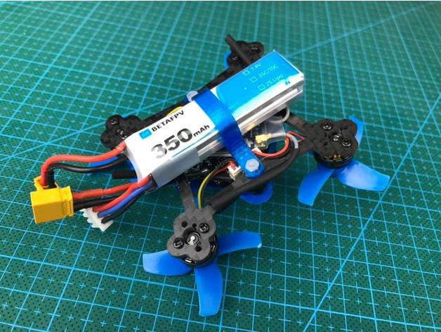 betafpv 75x-Batterie-Halter 3dpower 75mm stetch carbon-Rahmen diy fpv-racer beta75x miniquad Rahmen 3D print model - Mito3D