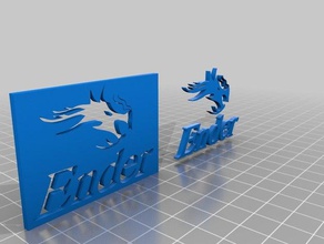 creality ender 3 dragon-logo 3d drucken 3d-logo cr-10 Ausschnitt Stempel 3d print model - Mito3D