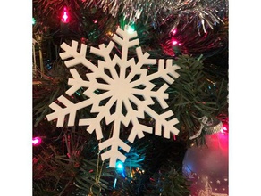 snowflake ornament 2d art christmas decoration science-festival 3d print model - Mito3D