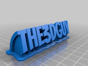 my customized sweeping 2-line name plate office 3d print model - Mito3D