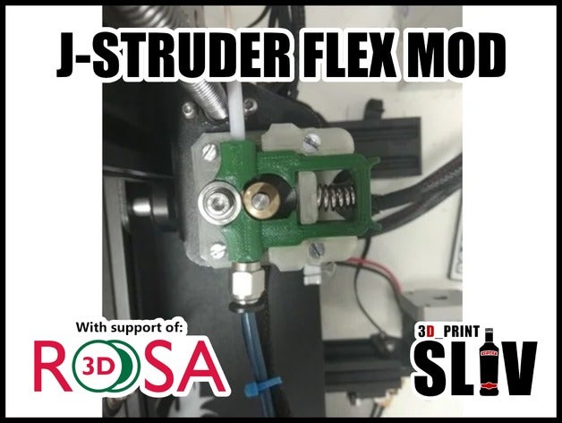 j-struder flex mod 3d a impressora extrusoras flexível jstruder ninjaflex ninja tpe tpu de filamento 3D print model - Mito3D