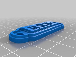 minha personalizado de várias linhas tag chaveiro elle sinais logotipos 3d print model - Mito3D