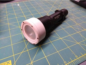 m22 warrior diffuser cap 3d printing olight torch mod 3d print model - Mito3D