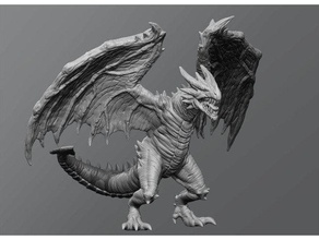 forest drake 3d printing dd dungeon dragons enemy monster pathfinder tabletop 3d print model - Mito3D