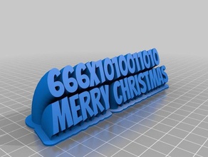 my customized sweeping 2-line name plate office 3d print model - Mito3D