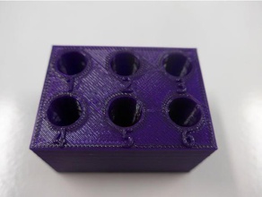 portoir 6 microprovette microtube rack di apprendimento 3d print model - Mito3D