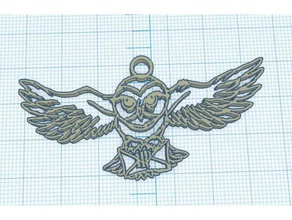 harry potter-messenger owl chouette Meldung&egravere potter Schmuck Anhänger pendentif 3d print model - Mito3D