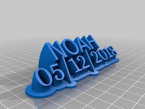 noah signs logos customized 3d print model - Mito3D