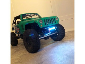 scx10 front cross bar recovery points led light rc vehicles axial crawler rccrawler rcscaler scaler tenth scale 3d print model - Mito3D