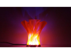la llama de lámpara decoración adafruit ambiente luz arduino nano el led del neopixel espiral a modo florero jarrón impresión vaso spirale 3d print model - Mito3D